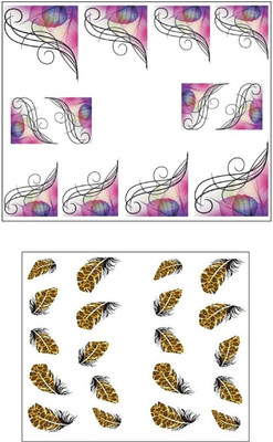

Jenna Manicure Water Transfer Nail Art Decals Stickers- Sapphire Series NR-1216(White)