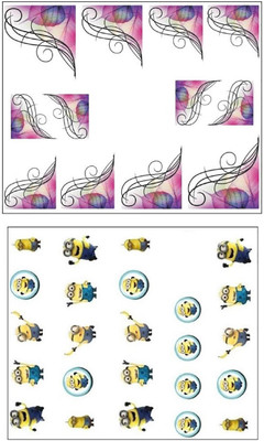 

Jenna Manicure Water Transfer Nail Art Decals Stickers- Sapphire Series NR-1322(White)