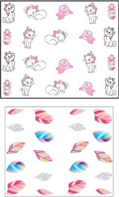 

Jenna Manicure Water Transfer Nail Art Decals Stickers- Sapphire Series NR-1247(White)