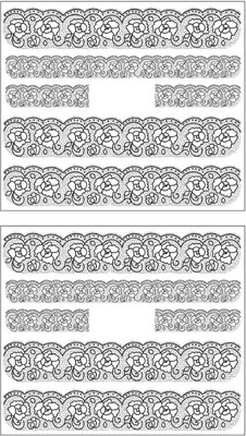 

Jenna Manicure Water Transfer Nail Art Decals Stickers- Sapphire Series NR-1275(White)