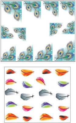 

Jenna Manicure Water Transfer Nail Art Decals Stickers- Sapphire Series NR-1189(White)