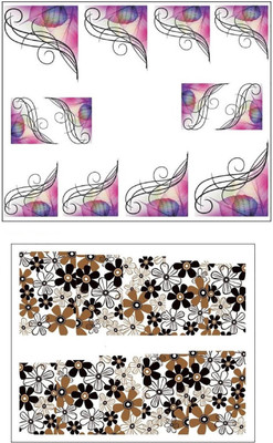 

Jenna Manicure Water Transfer Nail Art Decals Stickers- Sapphire Series NR-1226(White)