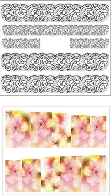 

Jenna Manicure Water Transfer Nail Art Decals Stickers- Sapphire Series NR-1119(White)