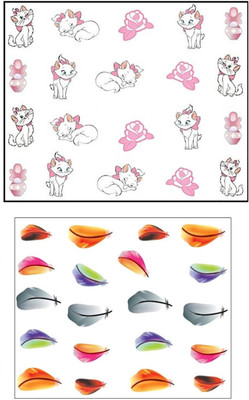 

Jenna Manicure Water Transfer Nail Art Decals Stickers- Sapphire Series NR-1246(White)