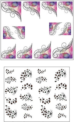 

Jenna Manicure Water Transfer Nail Art Decals Stickers- Sapphire Series NR-1223(White)