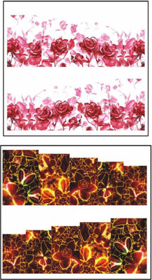 

Jenna Manicure Water Transfer Nail Art Decals Stickers- Sapphire Series NR-1254(White)