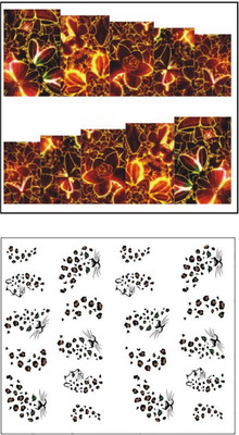 Jenna Manicure Water Transfer Nail Art Decals Stickers- Sapphire Series NR-1033(White)