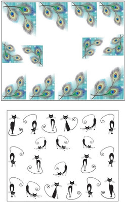 

Jenna Manicure Water Transfer Nail Art Decals Stickers- Sapphire Series NR-1187(White)