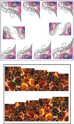 Jenna Manicure Water Transfer Nail Art Decals Stickers- Sapphire Series NR-1315(White)