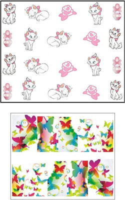 

Jenna Manicure Water Transfer Nail Art Decals Stickers- Sapphire Series NR-1238(White)