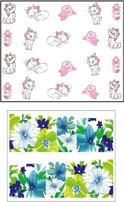 

Jenna Manicure Water Transfer Nail Art Decals Stickers- Sapphire Series NR-1234(White)