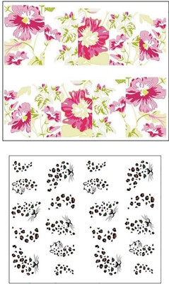 

Jenna Manicure Water Transfer Nail Art Decals Stickers- Sapphire Series NR-1090(White)