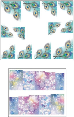 

Jenna Manicure Water Transfer Nail Art Decals Stickers- Sapphire Series NR-1180(White)