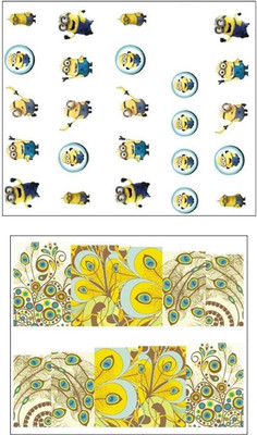 

Jenna Manicure Water Transfer Nail Art Decals Stickers- Sapphire Series NR-1165(White)
