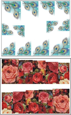 

Jenna Manicure Water Transfer Nail Art Decals Stickers- Sapphire Series NR-1183(White)