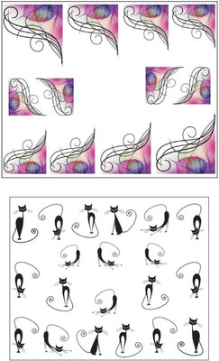 

Jenna Manicure Water Transfer Nail Art Decals Stickers- Sapphire Series NR-1225(White)