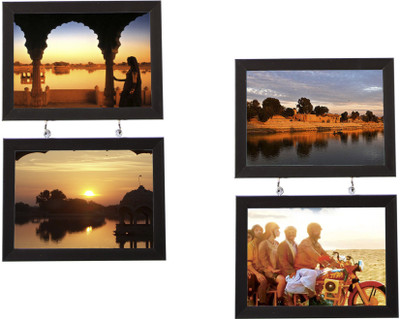 

shoora arts MDF Photo Frame(Black, 4 Photos)