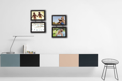 

shoora arts MDF Photo Frame(Black, 4 Photos)