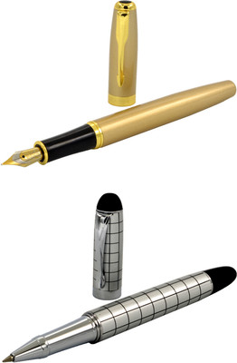 

Talesara Black Line Royal Collection Luxury 2 Pcs. Gift Set Roller Ball Pen and Fountain Pen(Pack of 2)