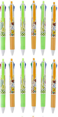 

Parteet Parteet 4 Colour Ballpoint Pen Set with Favorite Cartoon Characters Ball Pen(Pack of 12)