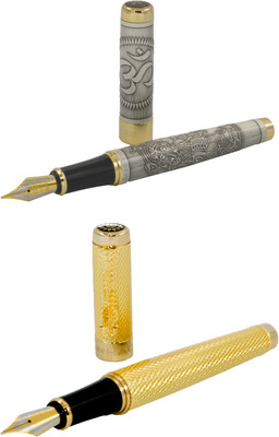 

Talesara Lord Ganesh and OM Golden Dragon Royal Collection Luxury 2 Pcs. Gift Set Fountain Pen(Pack of 2)
