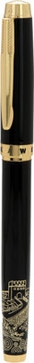 

Giftvenue Dikawen 885 Black Lacquer Gold Printed Design Roller Ball Pen