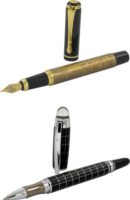 

Talesara horse design Royal Collection Luxury 2 Pcs. Gift Set Roller Ball Pen and Fountain Pen(Pack of 2)