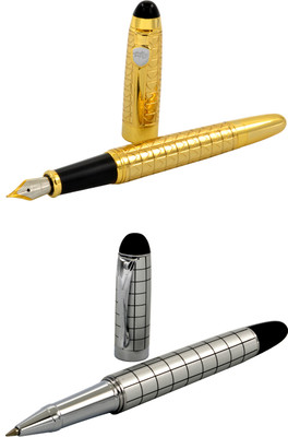 

Talesara Black Line Royal Collection Luxury 2 Pcs. Gift Set Roller Ball Pen and Fountain Pen(Pack of 2)