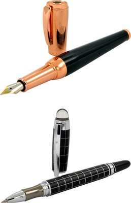 

Talesara Rose Gold Royal Collection Luxury 2 Pcs. Gift Set Roller Ball Pen and Fountain Pen(Pack of 2)
