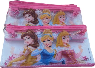 Asera Princess Cartoon Art Plastic Pencil Boxes(Set of 24, Pink)