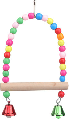 

SRI High Quality New Colorful Swing Bird Toy Parrot Cage Parakeet Cockatiel Finch Lovebird Budgie-MEDIUM Wooden Stick For Bird