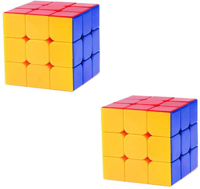 

Emob Fast Stickerless Ultra Smooth Twisting 3x3x3 Magic Puzzle Rubik Cube-Pack of 2(2 Pieces)