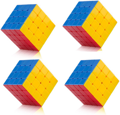 

Emob High Quality Magic Rubik Stickerless 4x4x4 Cube High Speed Puzzle Toy-Pack oF 4(4 Pieces)
