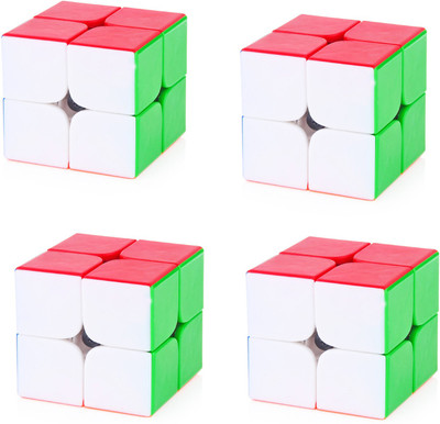 

Emob 2x2 High Speed Stickerless Speedy Rubik Magic Puzzle Cube-Pack of 4(4 Pieces)