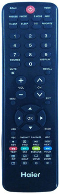 LipiWorld HTR-D18A (With USB Function ) Compatible For  LCD LED TV Haier Remote Controller(Black)