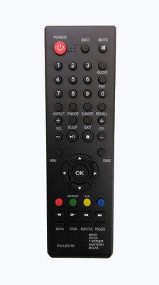 

LipiWorld 05 LCD LED TV Universal Compatible For Intex LED LCD Remote Controller(Black)
