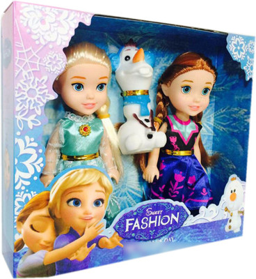HALO NATION Fashion Frozen Doll Elsa and Anna with Olaf