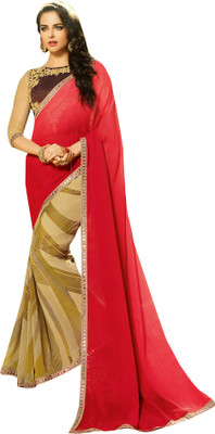 Shaily Retails Embellished Fashion Poly Georgette Saree(Multicolor)