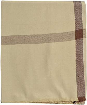 BAISA Pure Wool Solid Men Shawl(Brown)