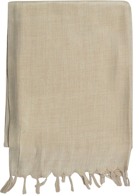 BAISA Pure Wool Solid Men Shawl(Beige)