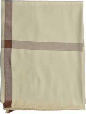 BAISA Pure Wool Solid Men Shawl(Brown)
