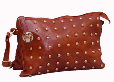 

MAEVA Women Casual Maroon Leatherette Sling Bag