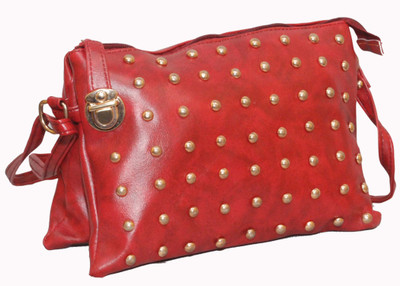 

MAEVA Women Casual Red Leatherette Sling Bag