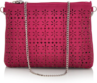 

Blizzard Women Evening/Party Pink PU Sling Bag