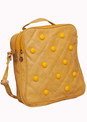 

MAEVA Women Casual Yellow Leatherette Sling Bag