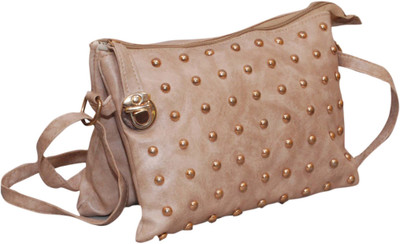 

MAEVA Women Casual Beige Leatherette Sling Bag