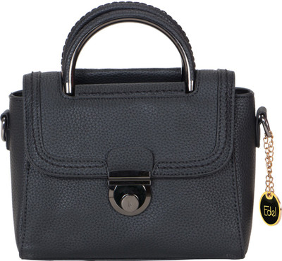 

VELINA Girls Casual Black Leatherette Messenger Bag