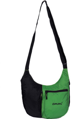 

EMMI BAGS Women Casual Green Nylon Sling Bag