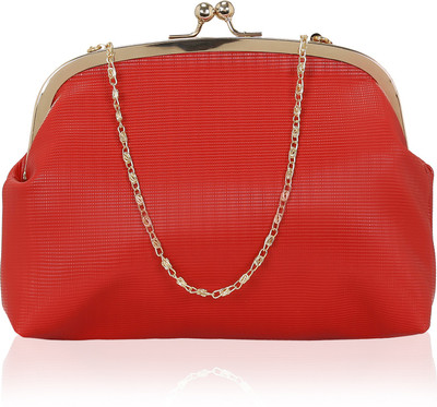 

Kleio Women Evening/Party Red Leatherette Sling Bag