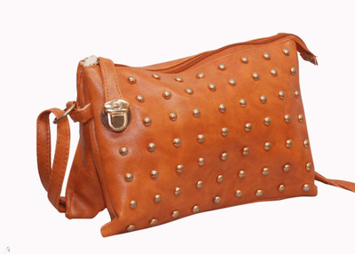 

MAEVA Women Casual Tan Leatherette Sling Bag